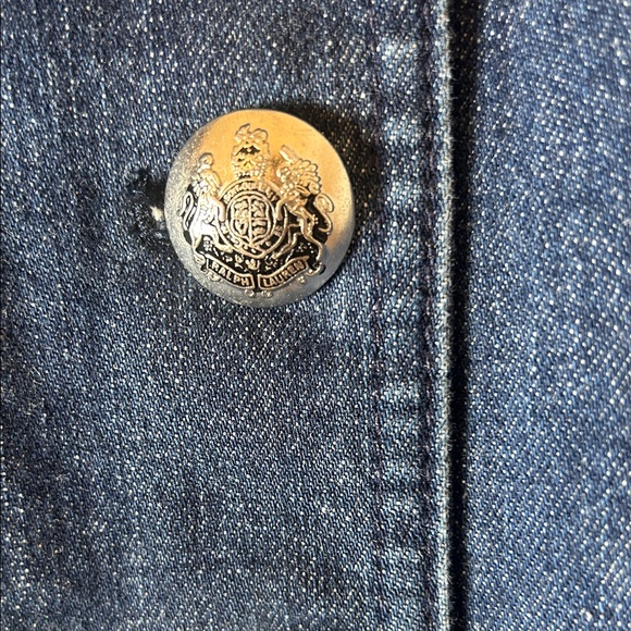 NWT Ralph Lauren women’s plus Denim Blue Jacket w/ silver button size 20w - Picture 4 of 7